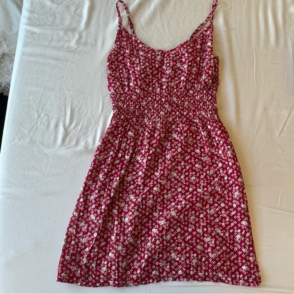 Floral Red Sun Dress